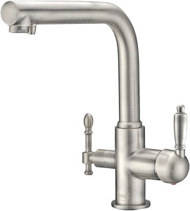 Смеситель ZorG Clean Water ZR 313 YF-33 SATIN для кухонной мойки, сталь