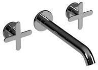 AZ 1120 Смесители для раковины Azzurra ceramica Смеситель для раковины настенный на 3 отверстия с изливом ø25, длина 210 мм LINEA