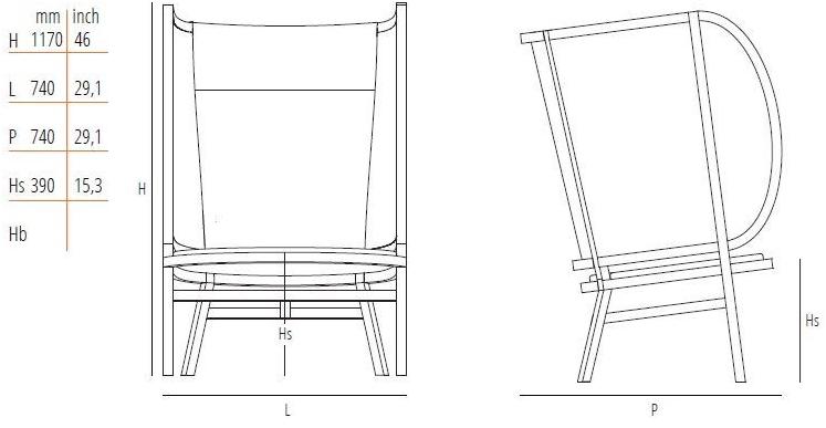 Wiener GTV Design Кресло из бука с высокой спинкой Hideout Plhidetes  - Вид №2
