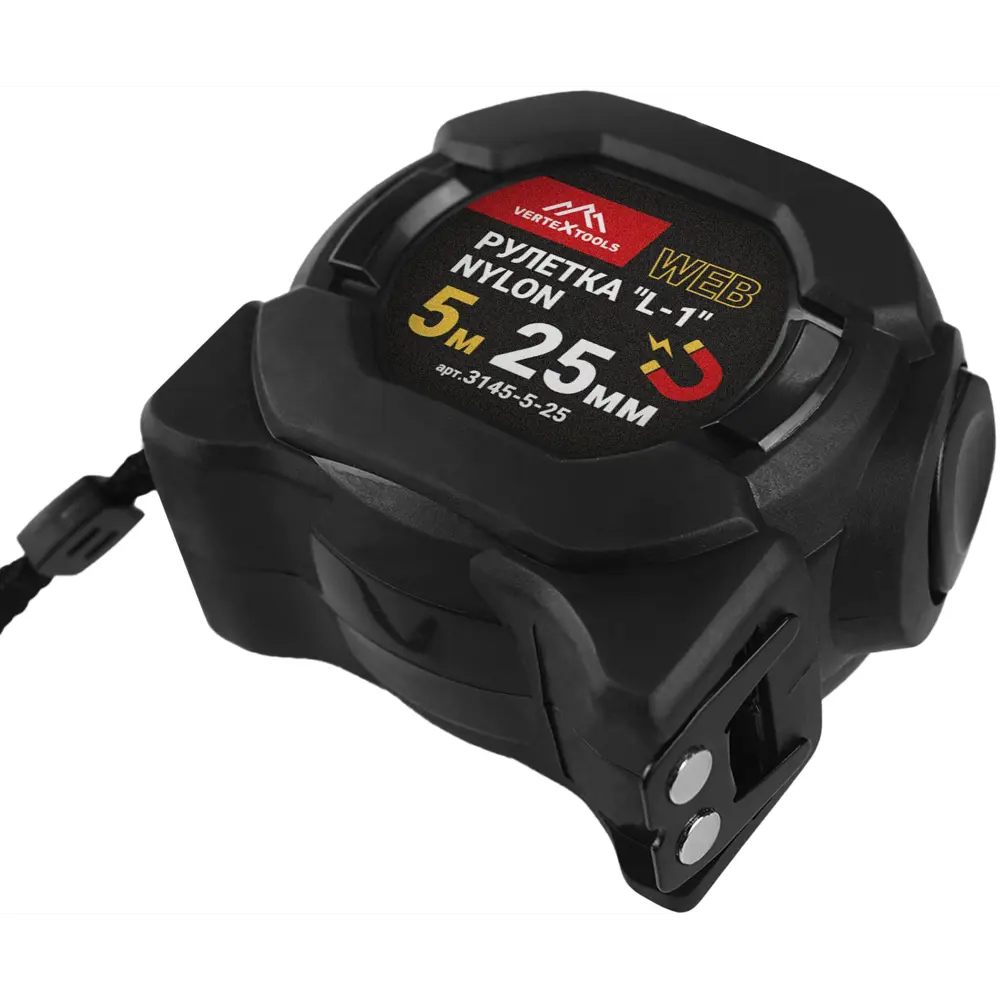 Рулетка VERTEXTOOLS с магнитным наконечником и автостопом 5 метров 89409767 STLM-1565402 - Вид №3