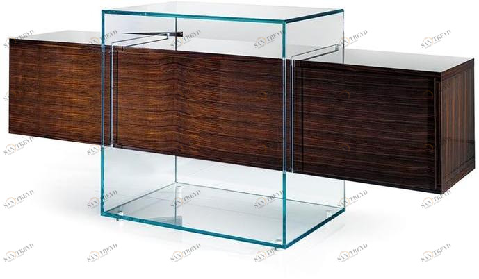 Reflex Комод из дерева и стекла с откидными дверцами Kubo sun-id-1344914