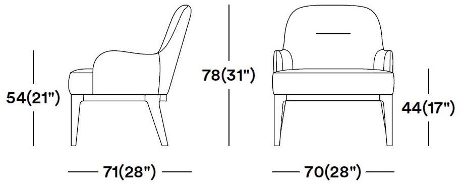 Tirolo Кожаное кресло с подлокотниками Lotus 063 p - Вид №4
