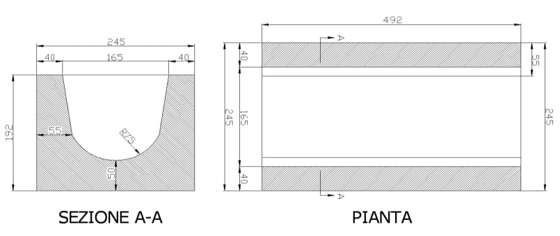 Бетонная перемычка с вибрационным уплотнением Gallotta однокомнатная ARCH-00034824 - Вид №2