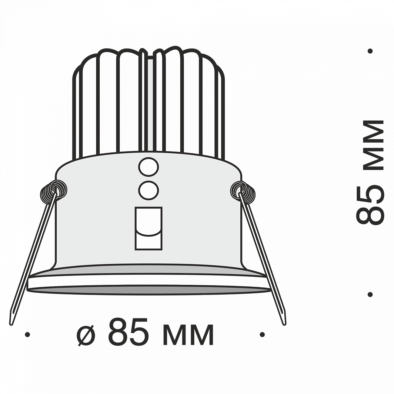 Встраиваемый спот черный Technical Yin DL034 TECHNICAL DOWNLIGHT 00-3957204 Черный  - Вид №3