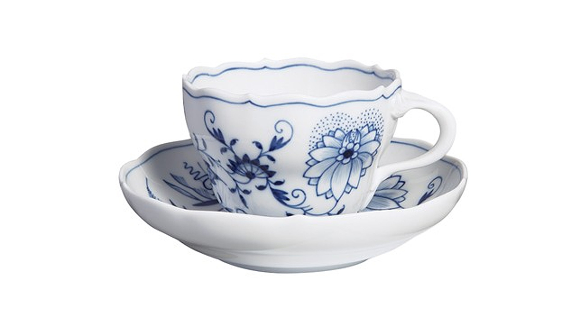 10669692 Meissen Сервиз чайный Meissen "Луковый декор" на 6 персон 21 предмет Фарфор  - Вид №2