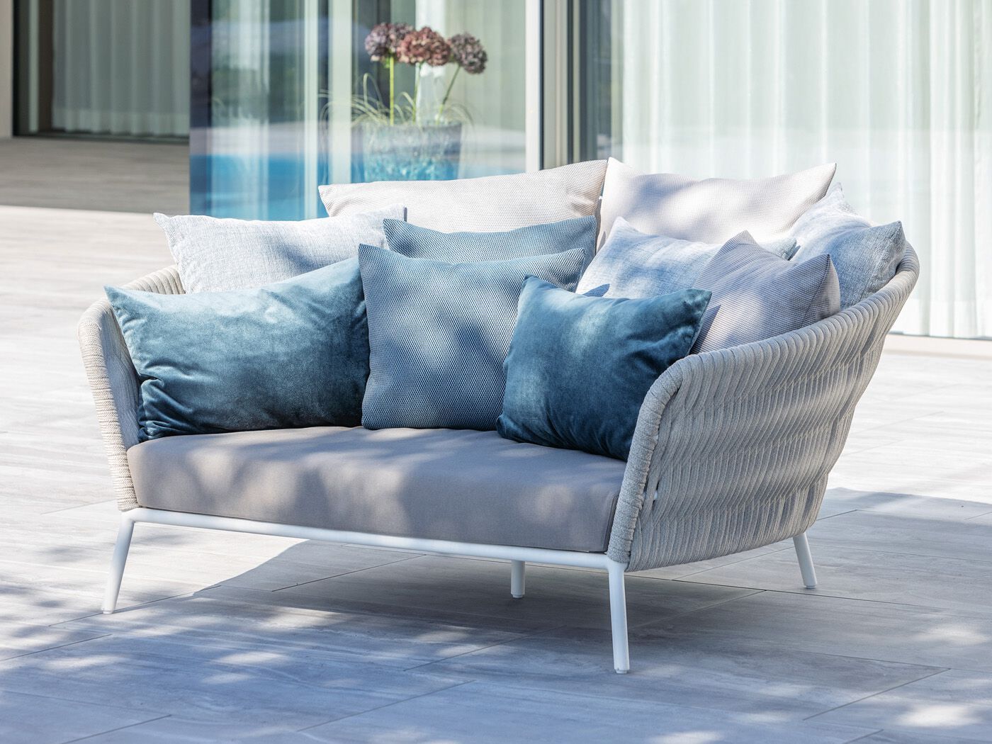 Изогнутый веревочный садовый диван FISCHER MÖBEL Wing ARCH-00052860 - Вид №1