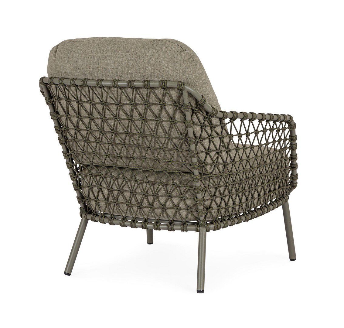 Веревочное и тканевое садовое кресло с подлокотниками BIZZOTTO Ivissa ARCH-00152948 - Вид №12