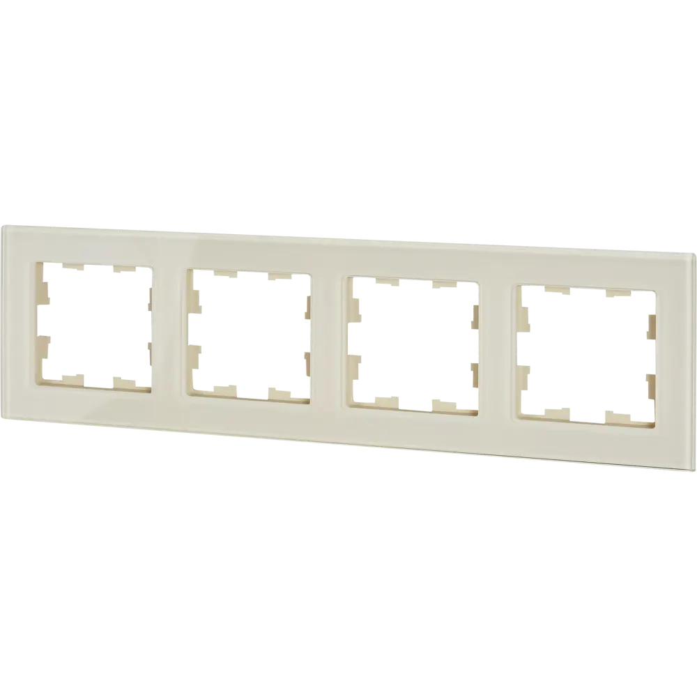 Рамка IEK Brite для 4 розеток - ванильный оттенок 87761304 STLM-1328350 - Вид №2