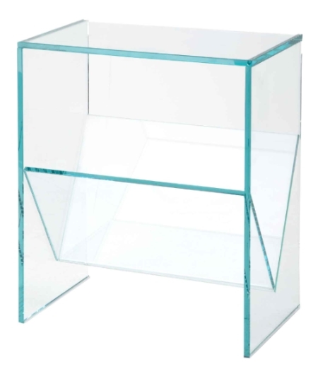 Приставной столик стеклянный с полкой Rack PUSHA PUSHA 062908 Прозрачный  - Вид №1