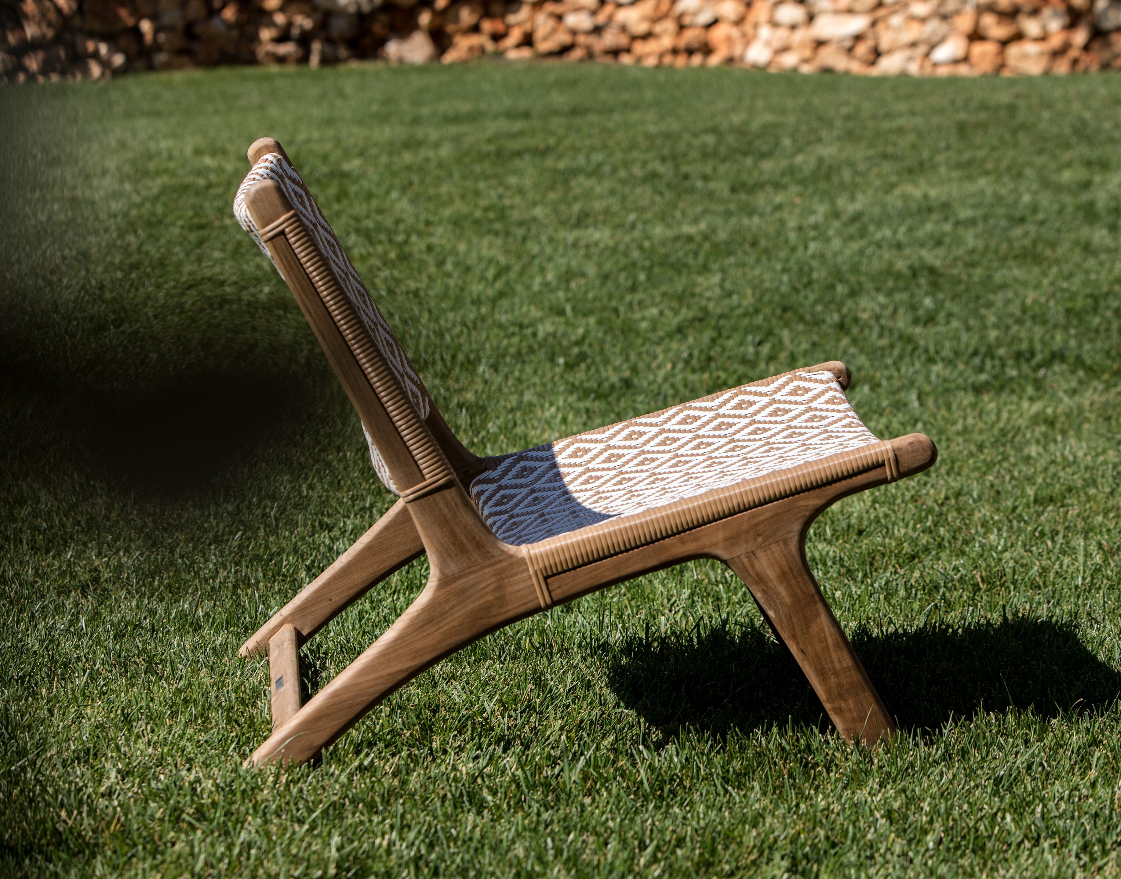 Садовое кресло из тикового дерева и синтетической ткани cbdesign Vienna Relax ARCH-00041545 - Вид №13