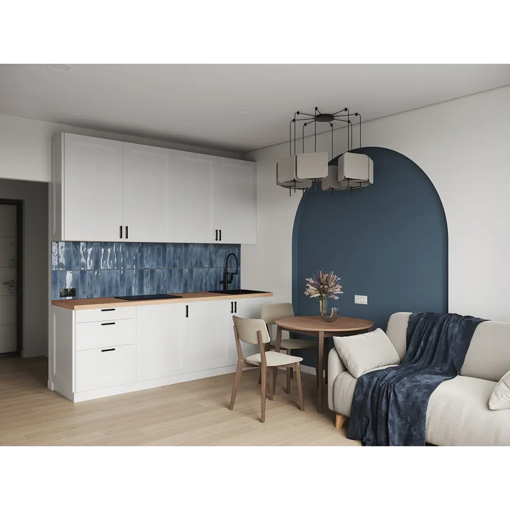 KONSENSA Фасад Котлас белый матовый для кухни в неоклассическом стиле 89387718 STLM-1563929 - Вид №6