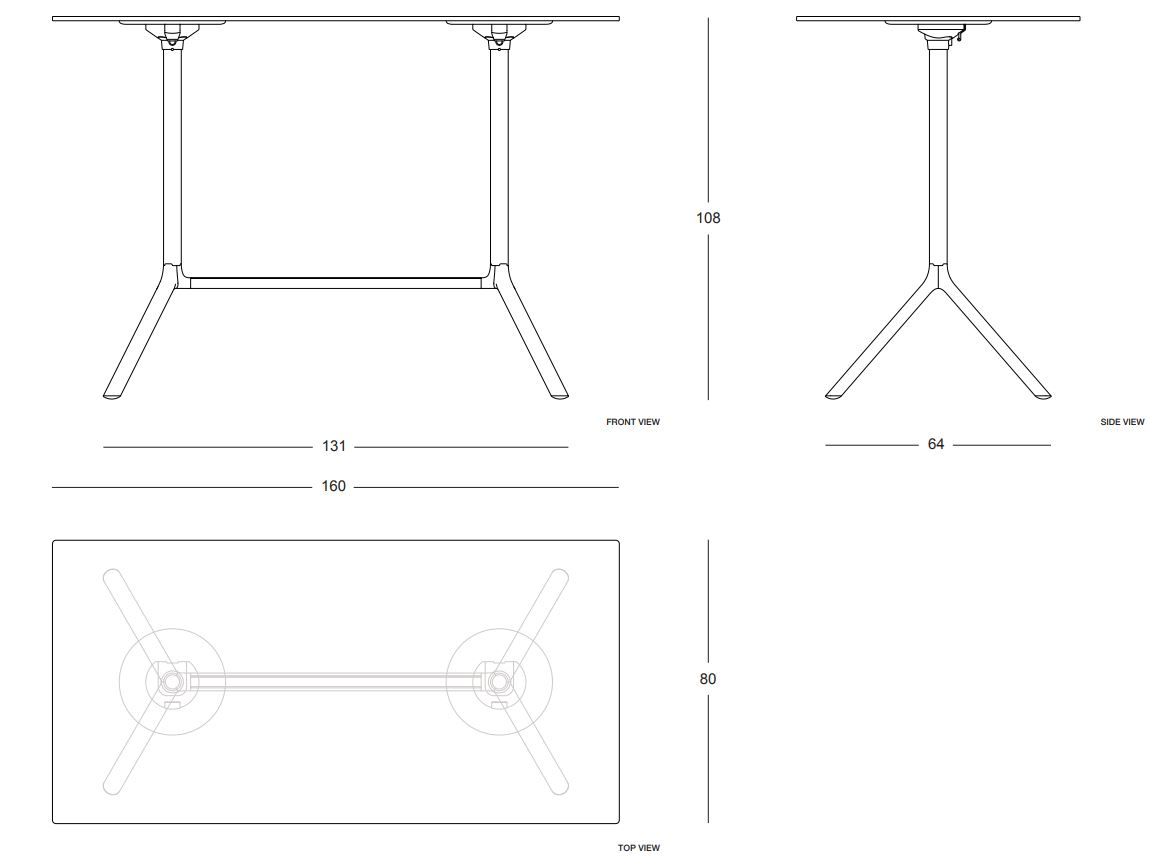 Высокий складной стол Plank ARCH-00074254 - Вид №6