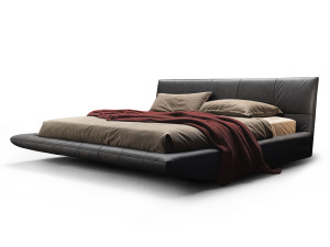 Кожаная двуспальная кровать