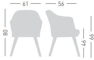 GABER Офисное кресло с подлокотниками, обитое тканью Manaa sun-id-1413497 - Вид №4