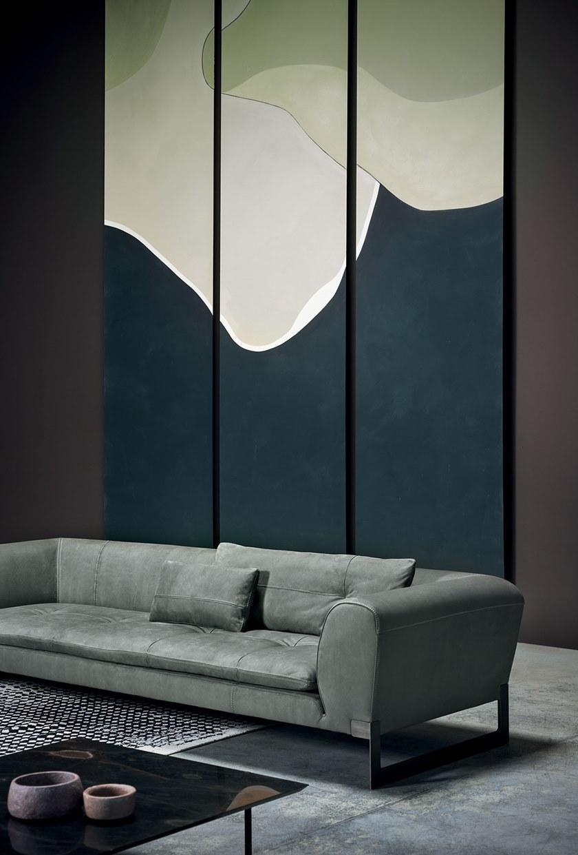 BAXTER Секционный угловой диван в коже Viktor sun-id-1479275 - Вид №12