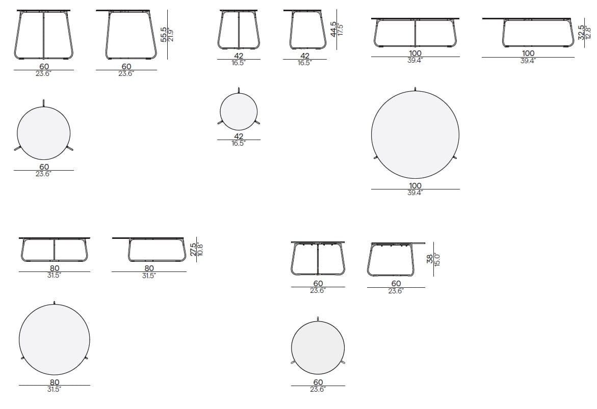 Круглый садовый столик в ироко MANUTTI ARCH-00032843 - Вид №2