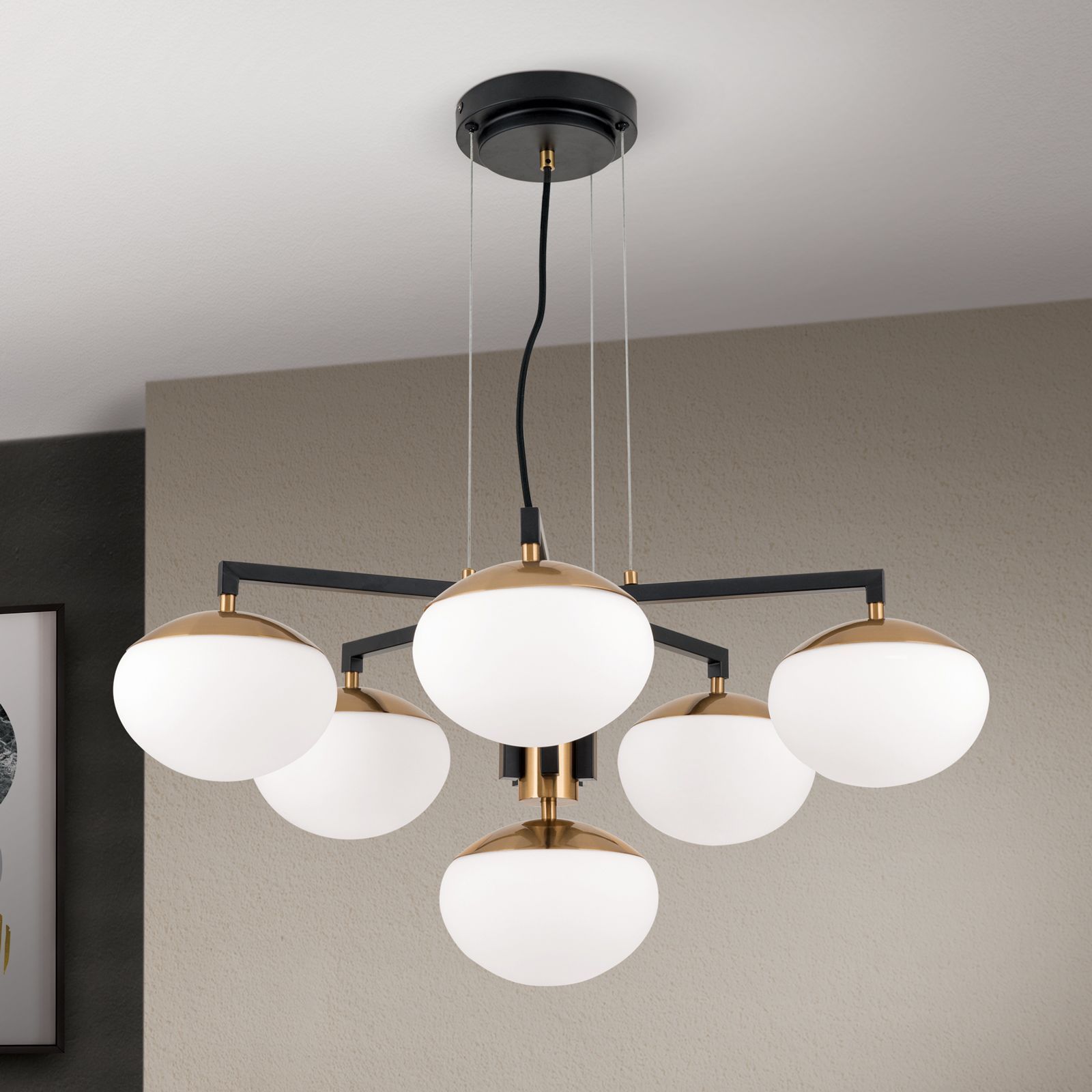 Люстра из опалового стекла с регулируемой яркостью Orion Жозефина ARCH-00086818 - Вид №1