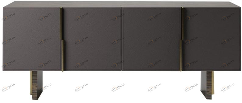 Paolo Castelli Комод из дерева и воловьей кожи с распашными дверцами Fine sun-id-1508644