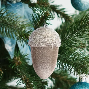 89381665 Украшение елочное «Желудь», 14x8 см, цвет желтый STLM-1385891