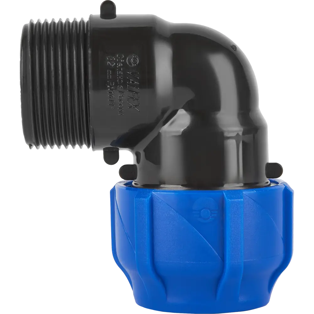 Отвод комбинированный 90° ПНД Valfex 1 1/4"x32 мм НР 83742585 STLM-2121862  - Вид №1