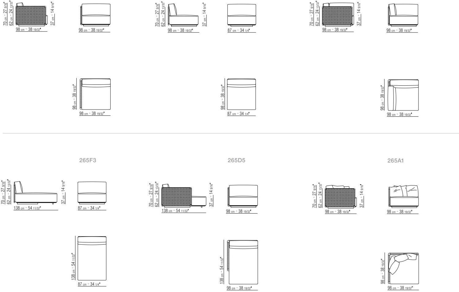 Flexform 4-х местный модульный диван из ткани Eddy sun-id-1476990 - Вид №3