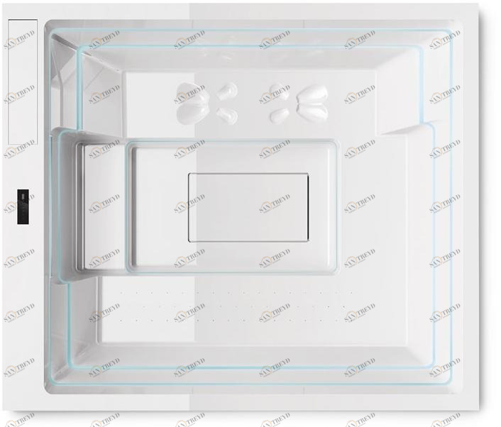 Gruppo Treesse Прямоугольный мини-бассейн с гидромассажем Treesse ghost sun-id-1395461