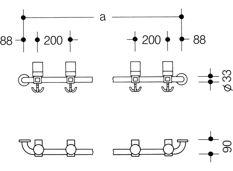 33.7410.PB8 гардеробная штанга HEWI System 111 | Polyamid  - Вид №3