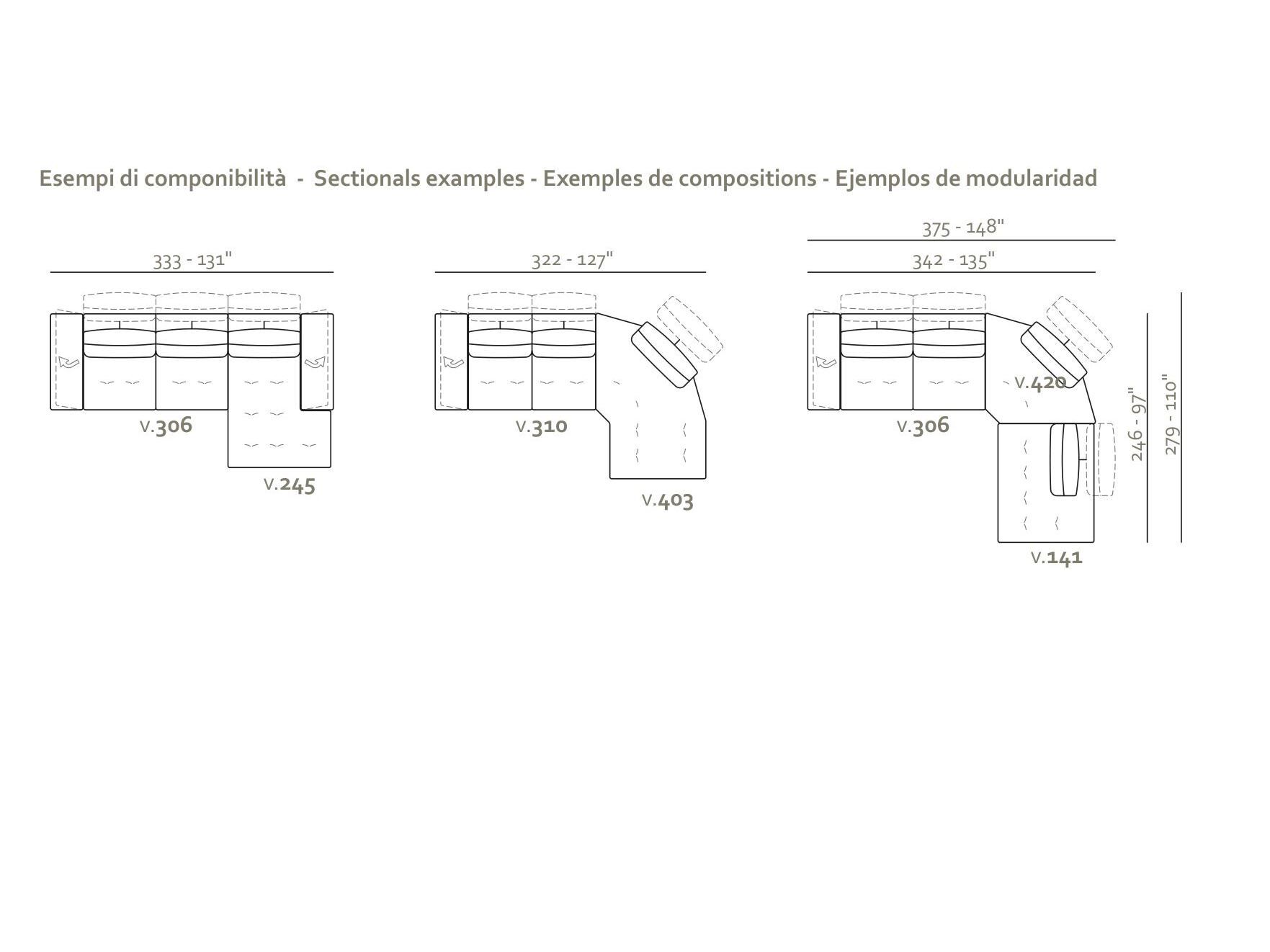 Модульный тканевый диван Max Divani ENEA ARCH-00101325 - Вид №7