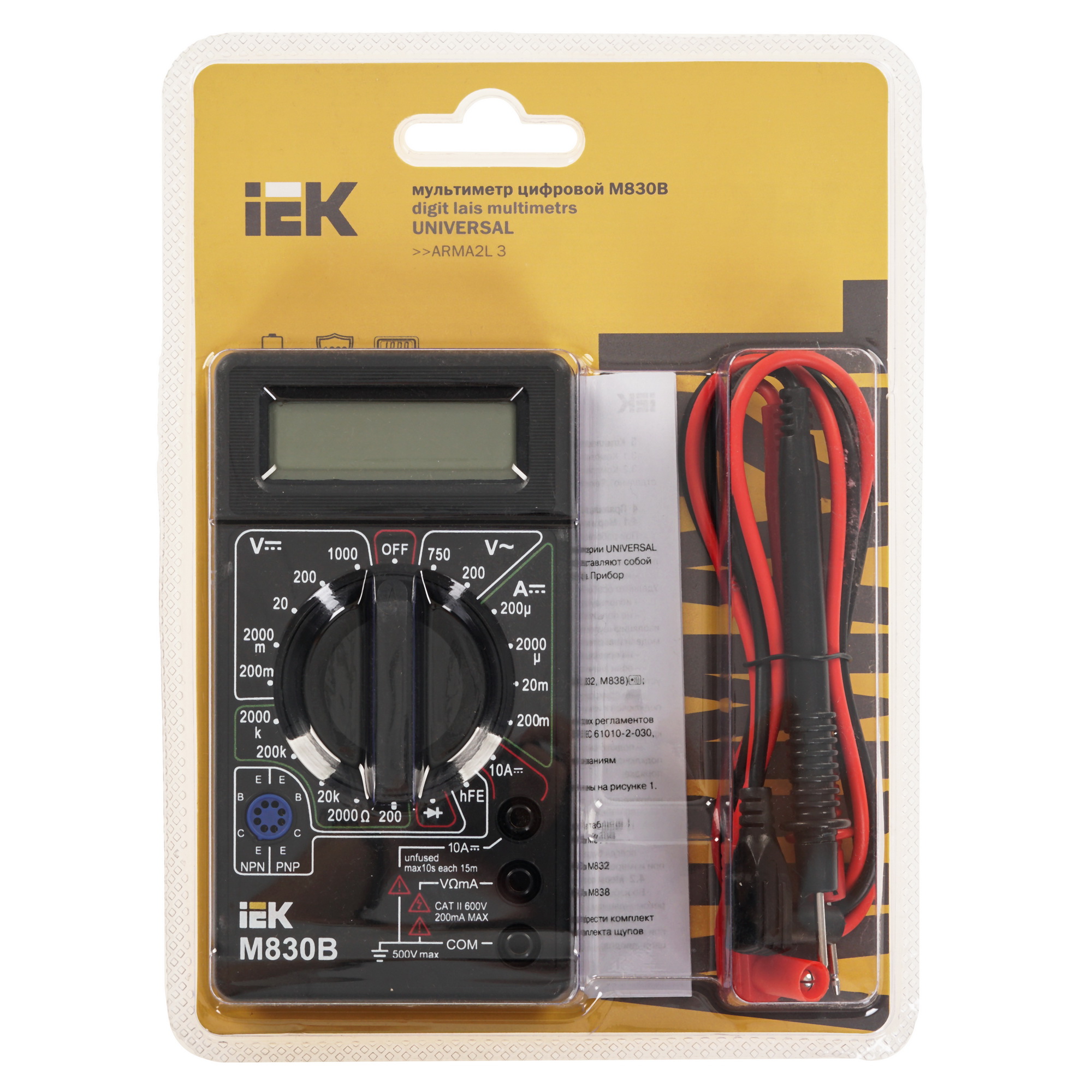 Мультиметр IEK Universal M830B 5302032 STDN-0050085