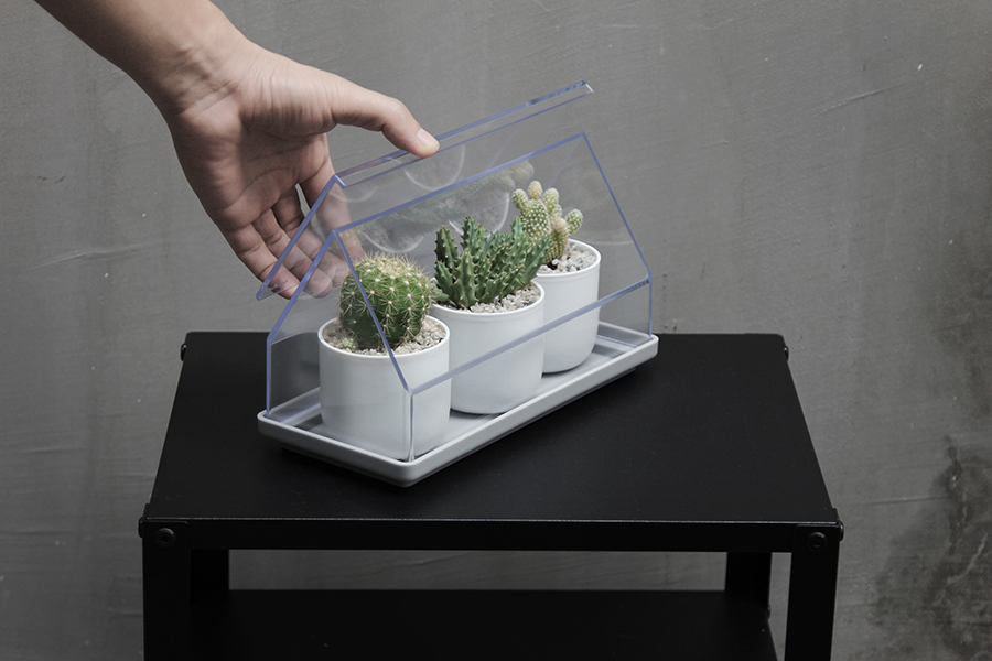 QL10310-CL-GY Лоток для выращивания растений micro green house прозрачный Qualy  - Вид №5