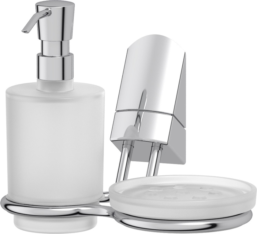 APO 009 Держатель с дозатором жидкого мыла и мыльницей VITRA Apollon