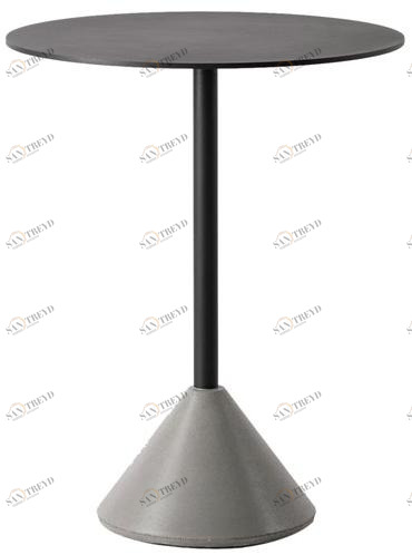 Bentu Design Круглый бетонный стол с алюминиевой столешницей Ding C239054-c239044 