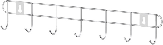 GHI 008 Планка с 7-ю крючками 39 cm SORCOSA Plain