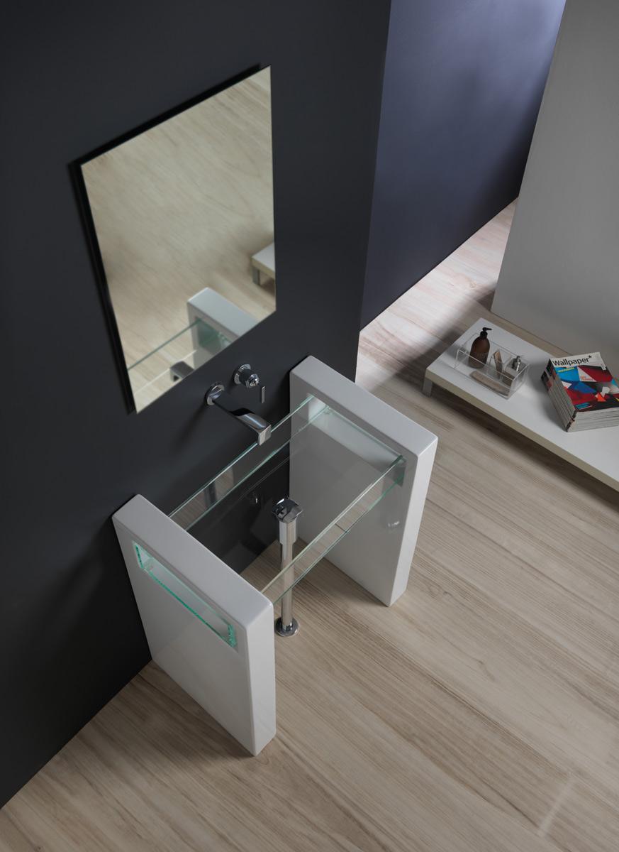 GLSCFS3 Консоль напольная одинарная для монтажа раковины GSG CERAMIC GLASS - Вид №4