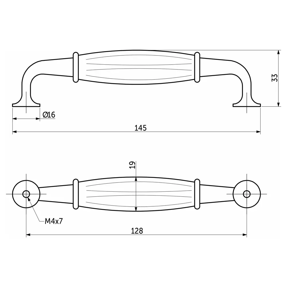 INSPIRE Виви - мебельная ручка-скоба в бронзе 128 мм 88220577 STLM-1012258 - Вид №4