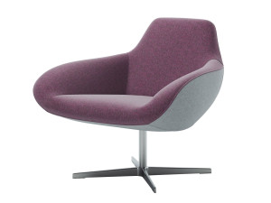 Тканевое вращающееся кресло с подлокотниками