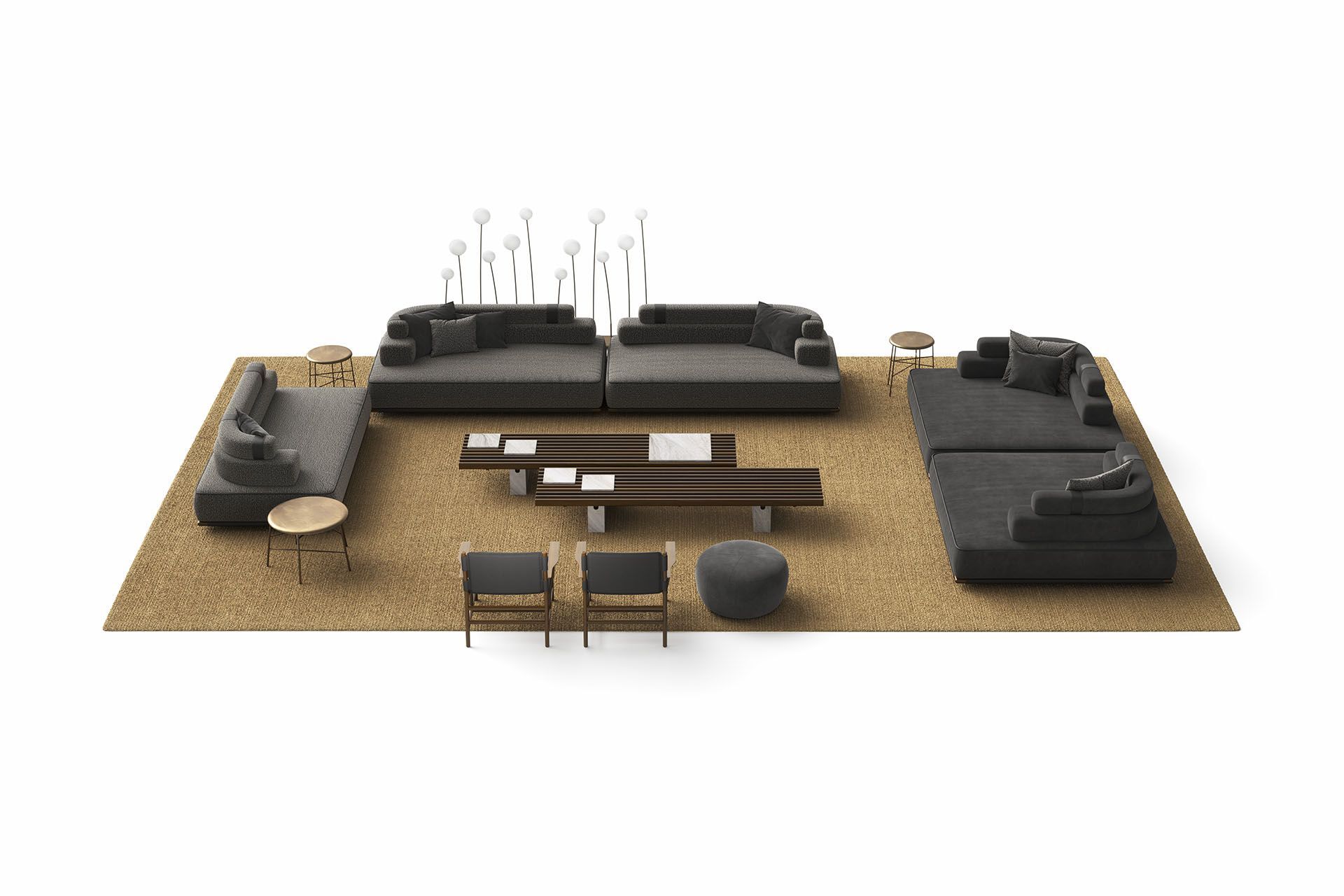 Мраморный круглый высокий садовый столик Exteta 10th ARCH-00057481 - Вид №10