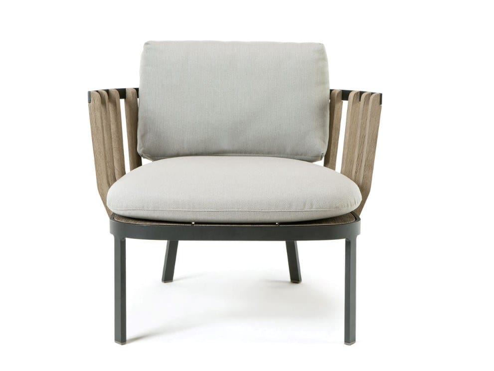 Садовое кресло из тикового дерева с подлокотниками Ethimo качели ARCH-00010047 - Вид №8