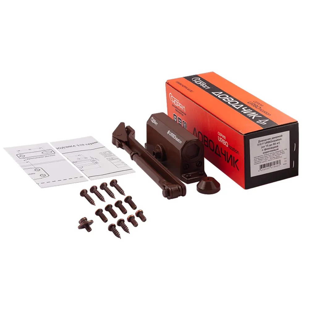 Доводчик дверной 510 F URBOnization 15-60 кг цвет коричневый НОРА-М STLM-2097567 - Вид №1