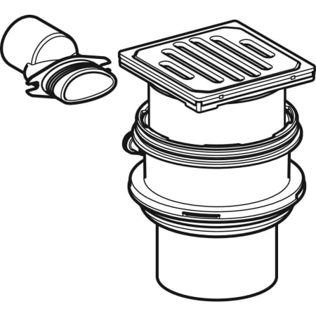 388.022.00.1 Трап Geberit Varino, вертикальный, d110 Geberit  - Вид №1