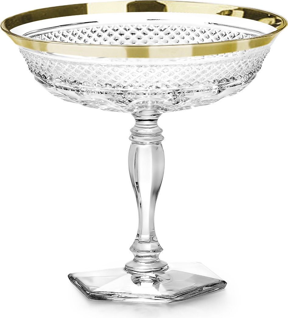 10631903 Avdeev Crystal Ваза д/с стола "Петергоф" на ножке Хрусталь 