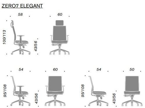 Ares Line Кресло исполнительное вращающееся с 5 спицами на колесиках Zero7 family sun-id-1451768 - Вид №2