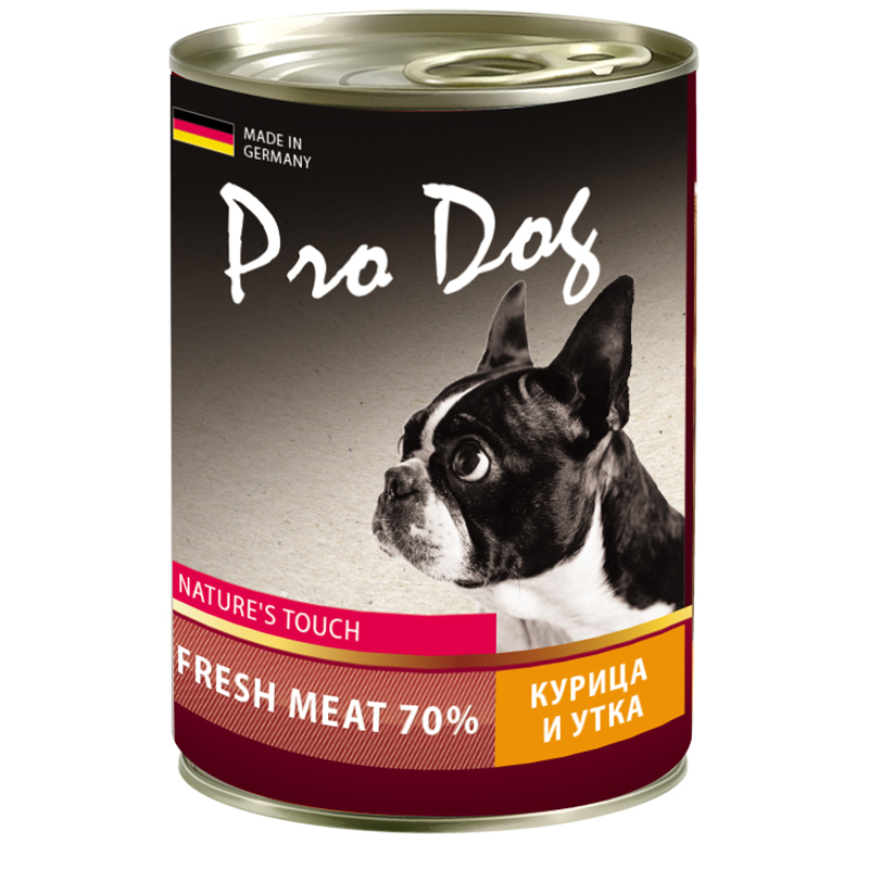 ПР0025894 Корм для собак курица, утка конс. 400г PRO DOG 