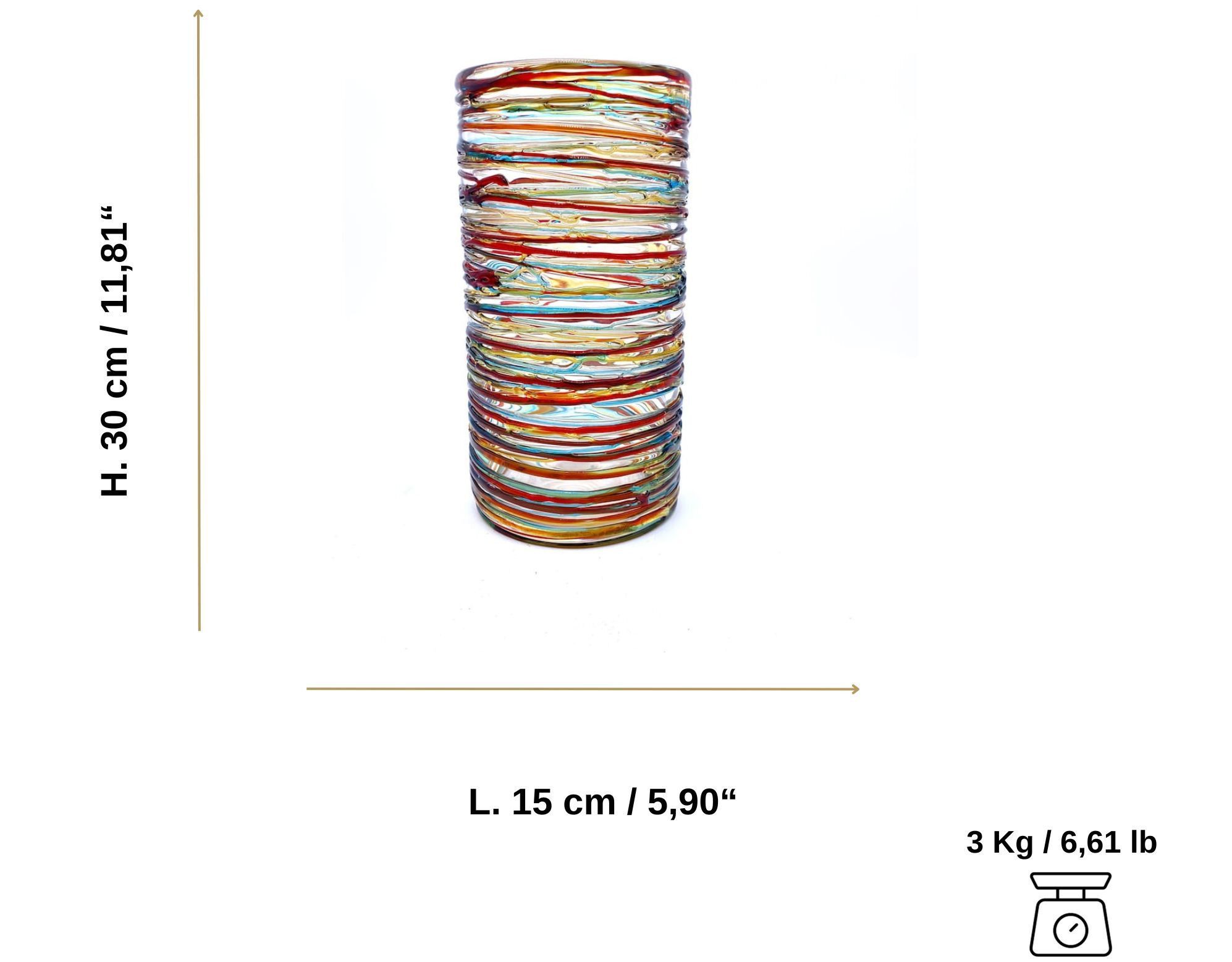 ВАЗа ручной работы из муранского стекла YourMurano Wired Vases ARCH-00061956 - Вид №8