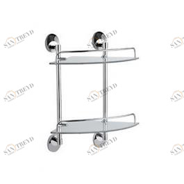 Полка угловая 2-эт. (стекло) F1607-2 FRAP 2411634