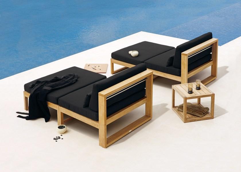 MANUTTI Квадратный садовый столик из тика Siena sun-id-1477948 - Вид №1