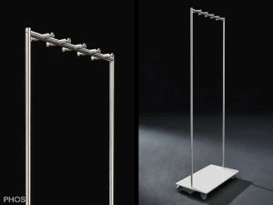 GW2K-BPW Тележка для одежды Twin Pur с 10 крючками для одежды, основание: белое. PHOS