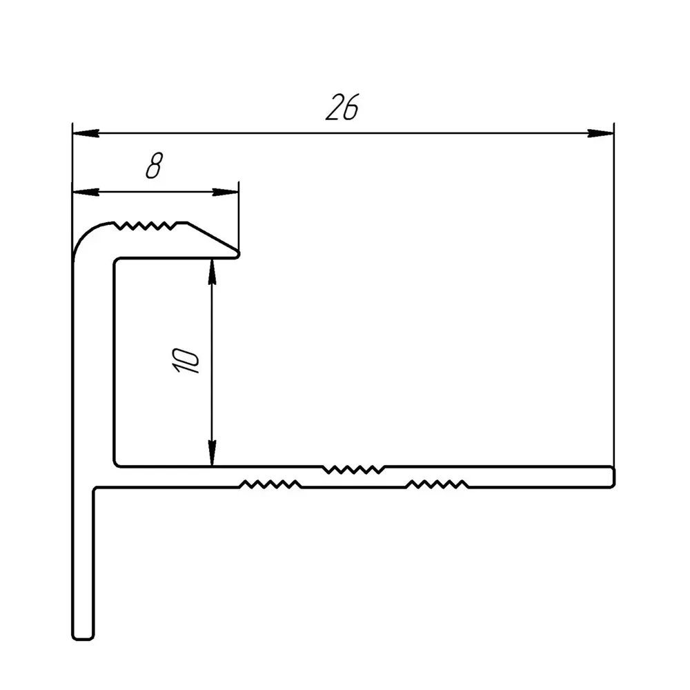 Гибкий профиль ALPROFI для ступеней в бронзовом цвете 270 см 18186501 STLM-0009909 - Вид №2