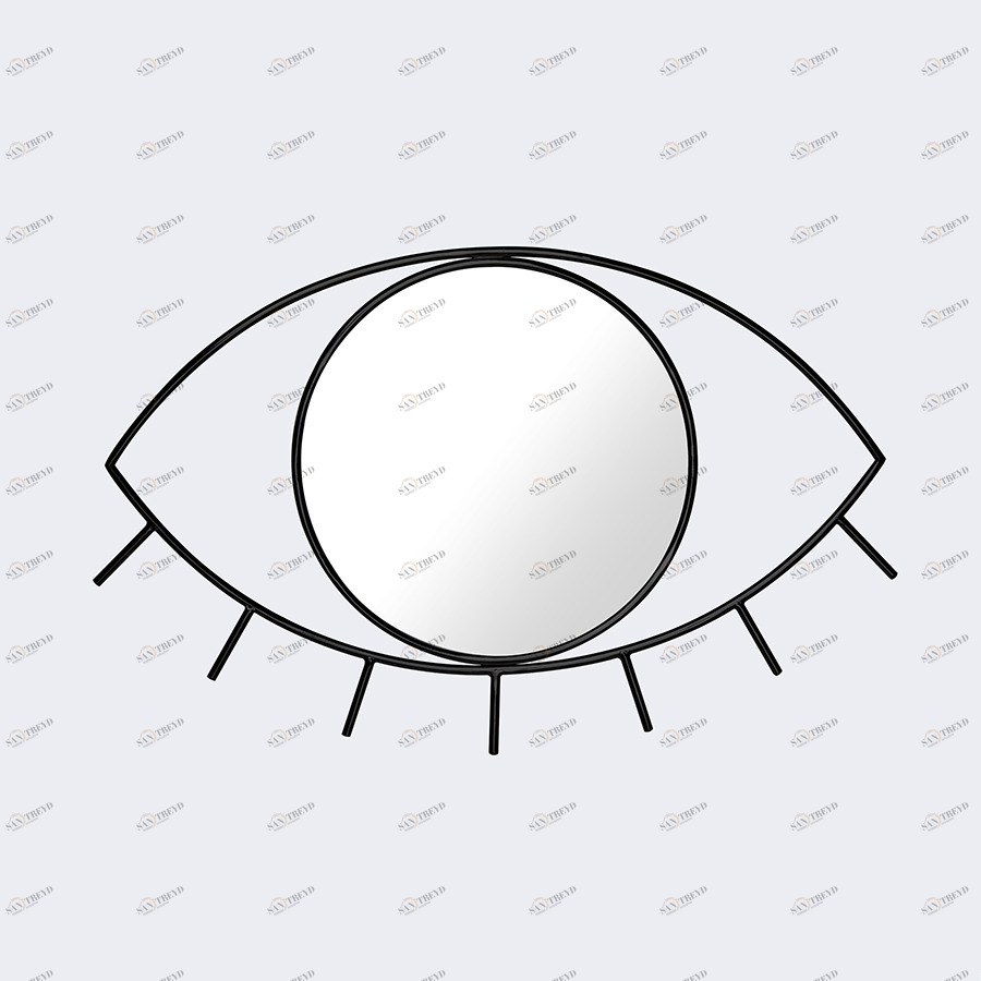 Зеркало в форме глаза декоративное среднее в черной раме Cyclops DOIY ДИЗАЙНЕРСКИЕ 253251 Черный 