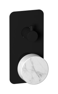 Встроенный смеситель для душа с двухходовым дивертером WE ARE IB mr310np_1 Matt Black Marmo